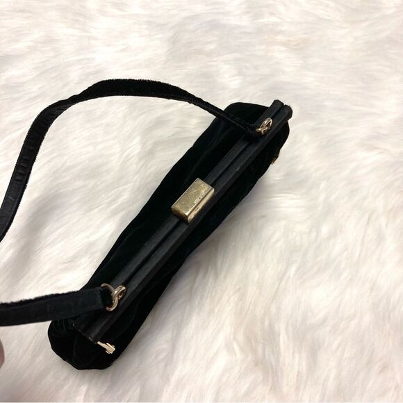 Vintage Hillard & Hanson Black Velvet Mini Small Shoulder Bag - Picture 9 of 13